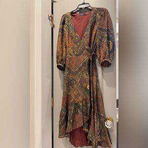 Ralph Lauren Multicolor Paisley Long Sleeve Dress
